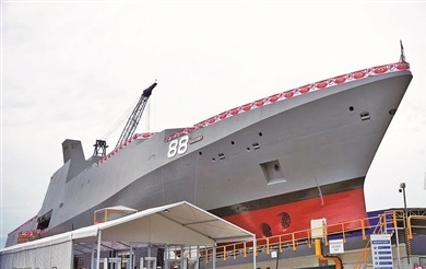 新加坡海军最大军舰下水